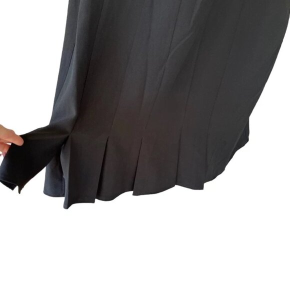 Lane Bryant Black Sleeveless Shift Dress Plus Size 28 Ruffle Hem Lined Zip Back - Picture 5 of 8